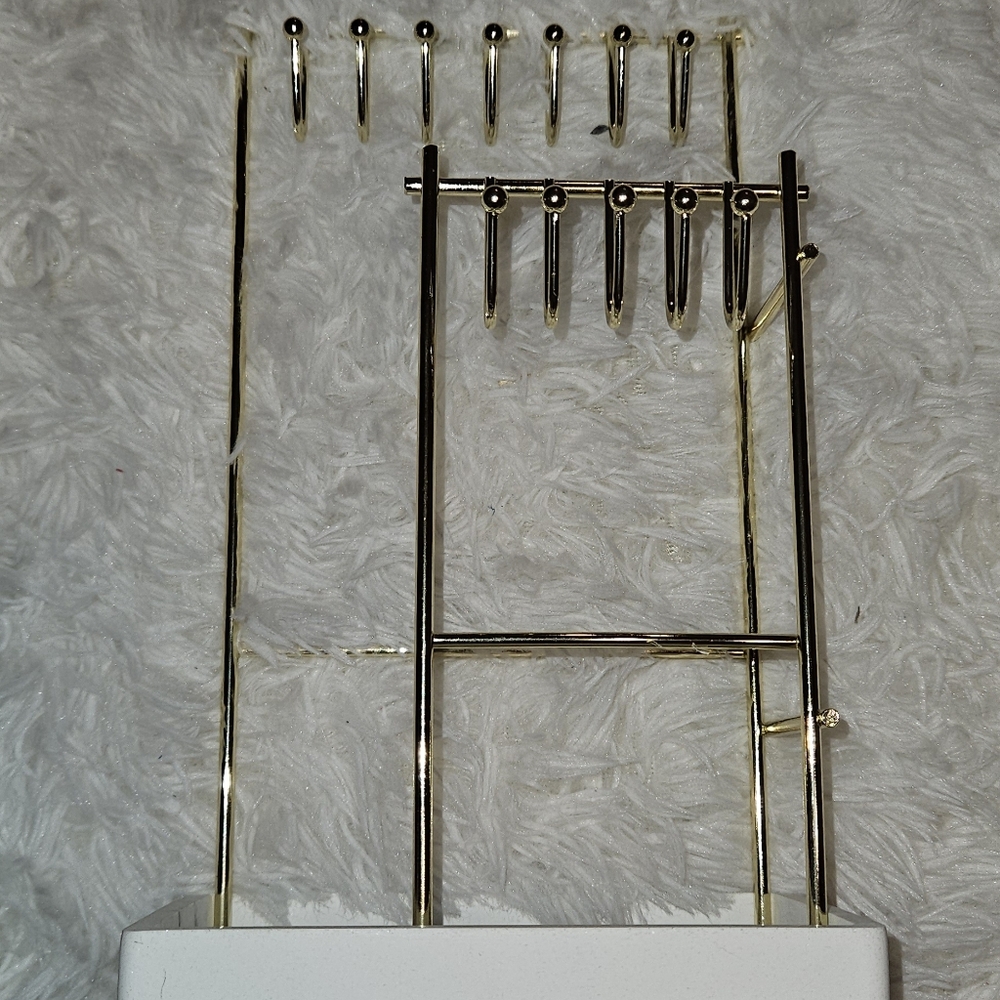 Gold Jewelry Stand with Marble Base